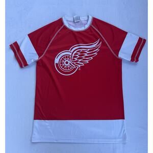 NHL Detroit Red Wings short-sleeve game day rashguard Size Medium
